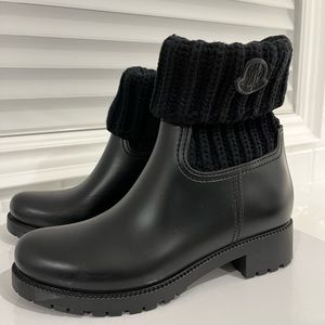 Moncler Ginette Rain Boots Black